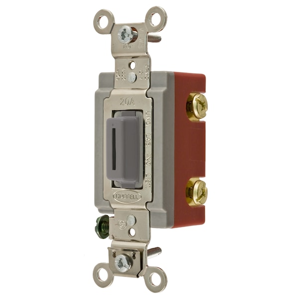 Hubbell Wiring Device-Kellems Extra Heavy Duty Industrial Grade, Locking Toggle Switches, General Purpose AC, Single Pole, 20A 120/277V AC, Back and Side Wired Key Guide - HBL1221LG