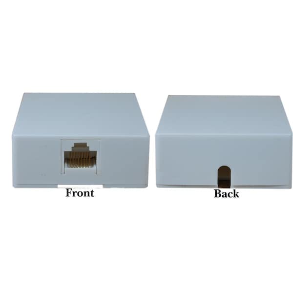 Cable Wholesale 2 Port Single Gang Keystone Wall Plate - White - 301-2K-W