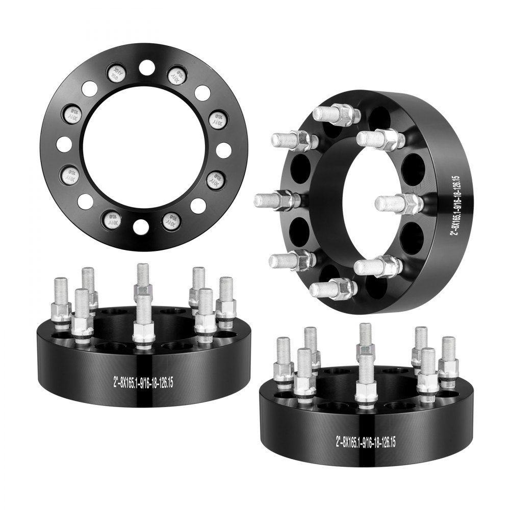 VEVOR 2" 8"x6.5" Wheel Spacers Wheel Adapters 8 Lug Forged Spacer 2 PCS Black - LSSFLP2YC8X6YLX2BV0