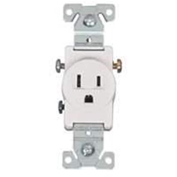 Eaton Wiring Devices 15 Amp 125 Volt White Single Receptacle - 6088629