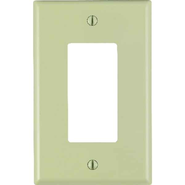 Leviton Ivory 1 gang Nylon GFCI/Rocker Wall Plate - 0PJ26-00I