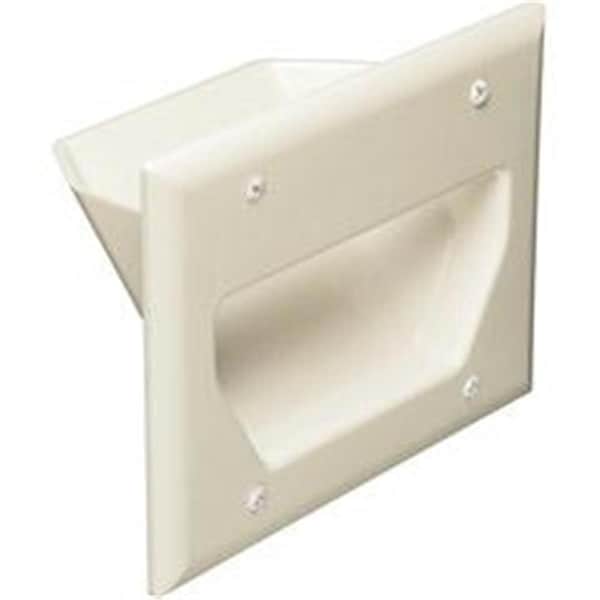 Nextgen 3-Gang Recessed Low Voltage Cable Plate Lite Almond - NE890883
