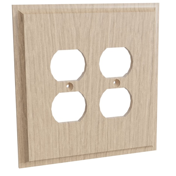 Designs Of Distinction Double Receptacle - White Oak - 01451002WK1