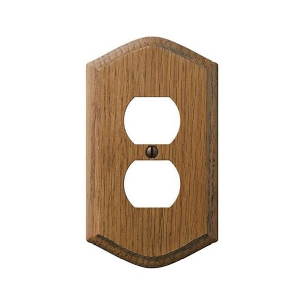 Livewire 701D 1 Duplex Medium Oak Country Wood Wall Plate - LI709493
