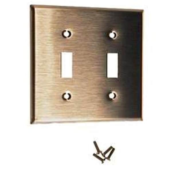 Leviton Leviton Double Gang Stainless Steel Double Toggle Wallplate 003-84009 - 003-84009