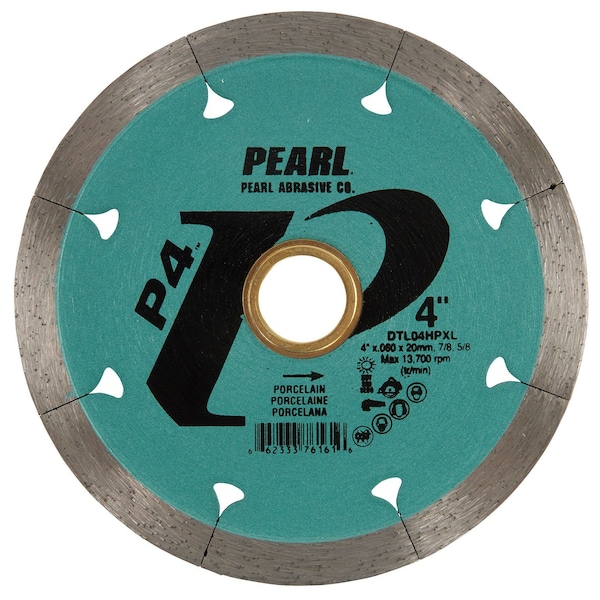 Pearl P4 Porcelain Blade 4 in. 5/8 in.-7/8 in. Arbor - DTL04HPXL