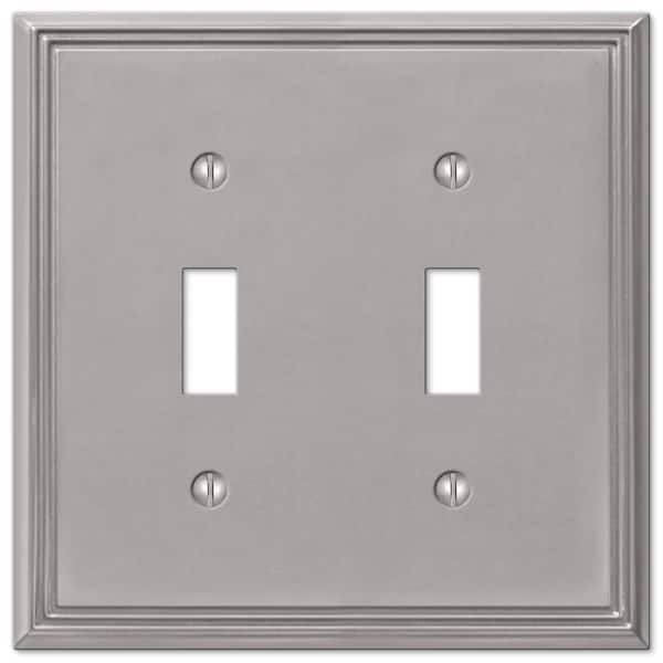 Amerelle Wallplate 2Tog Metro Bn - 77TTBN