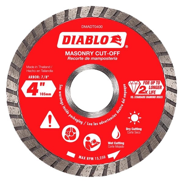 Diablo 4-1/2 in. D Diamond Masonry Cut-Off Disc - DMADT0450