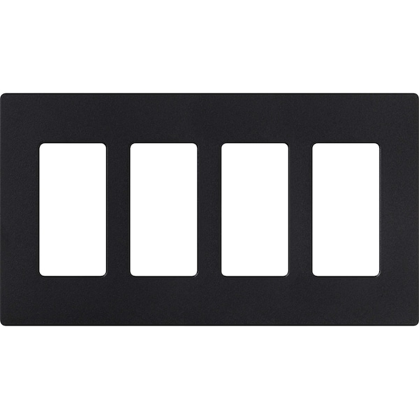Lutron Designer Wall Plates, Number of Gangs: 4 Satin Finish, Midnight - SC-4-MN