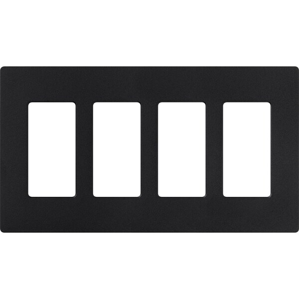 Lutron Designer Wall Plates, Number of Gangs: 4 Satin Finish, Midnight - SC-4-MN