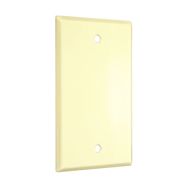 Taymac Blank Standard Wall Plates, Number of Gangs: 1 Metal, Smooth Finish, Ivory - WI-B