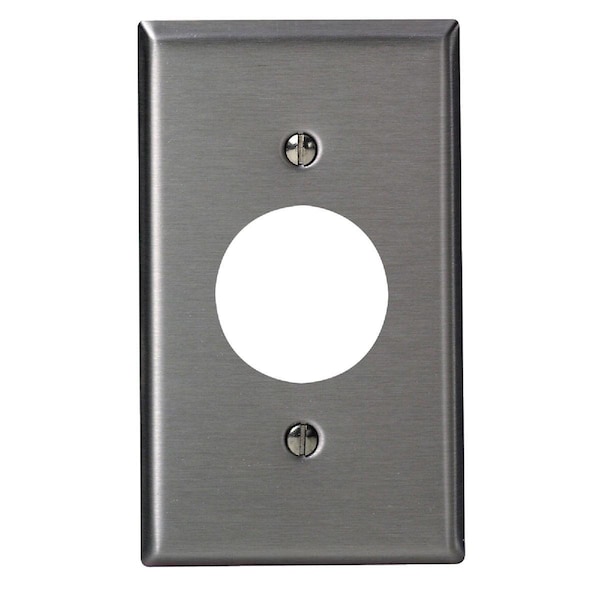 Leviton 1-Gang Stainless Steel Single Outlet Wall Plate - 005-84004-40