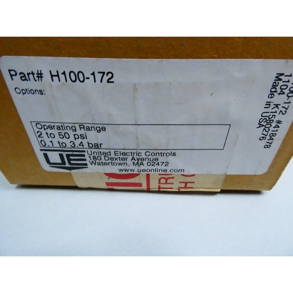 Interruptor de presión United Electric 2-50PSI 480V-AC - H100-172