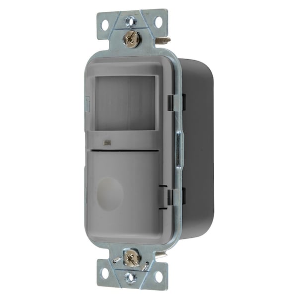 Bryant Occupancy Snsr Wall Swtch, Passive Infrared Motion Snsr, Manual/Auto On, Manual Adjust, 120/277V AC - MS2000GY