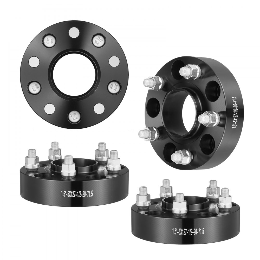 VEVOR 1.5" 5"x5.5" Wheel Spacers Wheel Adapters 5 Lug Forged Spacer 4 PCS Black - LSSFLP15YC5XFA0VYV0
