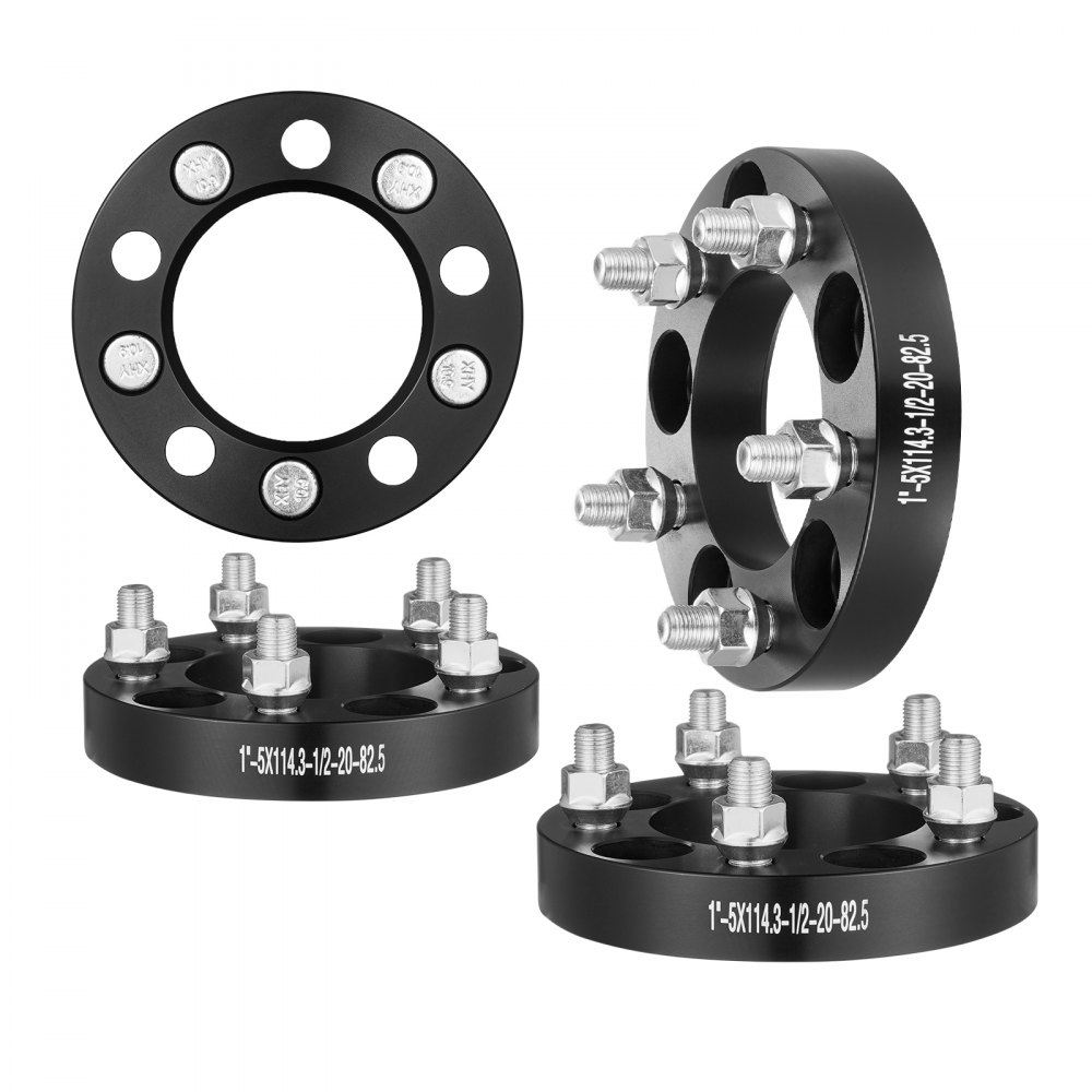 VEVOR 1" 5"x4.5" Wheel Spacers Wheel Adapters 5 Lug Forged Spacer 4 PCS Black - LSSFLP1YC5X4IY3OQV0