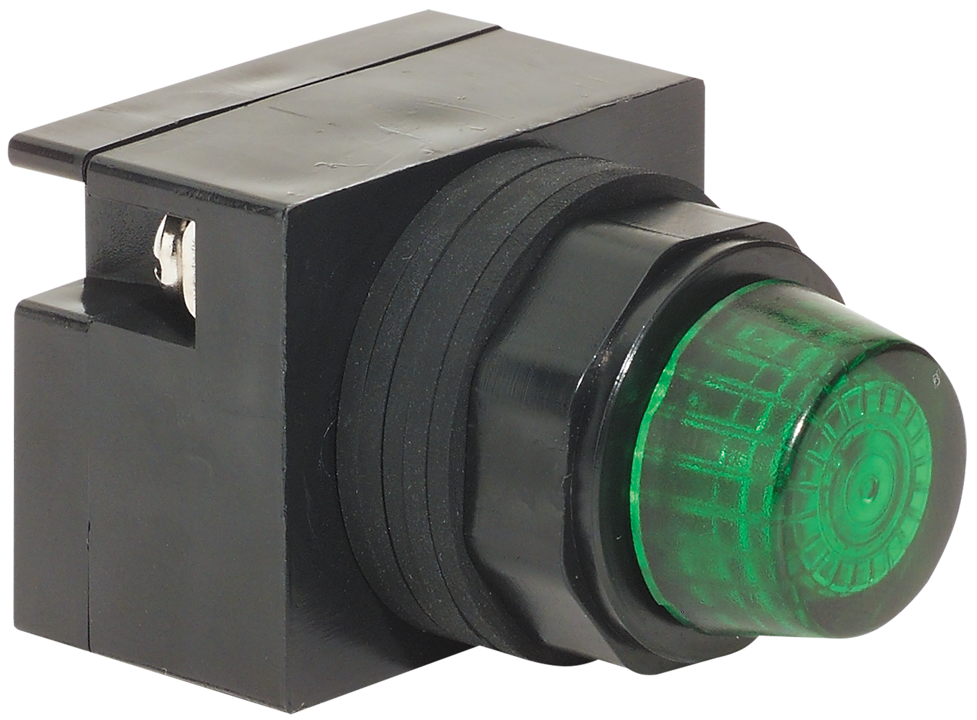 C3Controls 22mm NEMA Pilot Light, Full Voltage, 12V AC/DC, Aluminum Clamp Ring, White Lens - 22FVL12NL-MPLWE