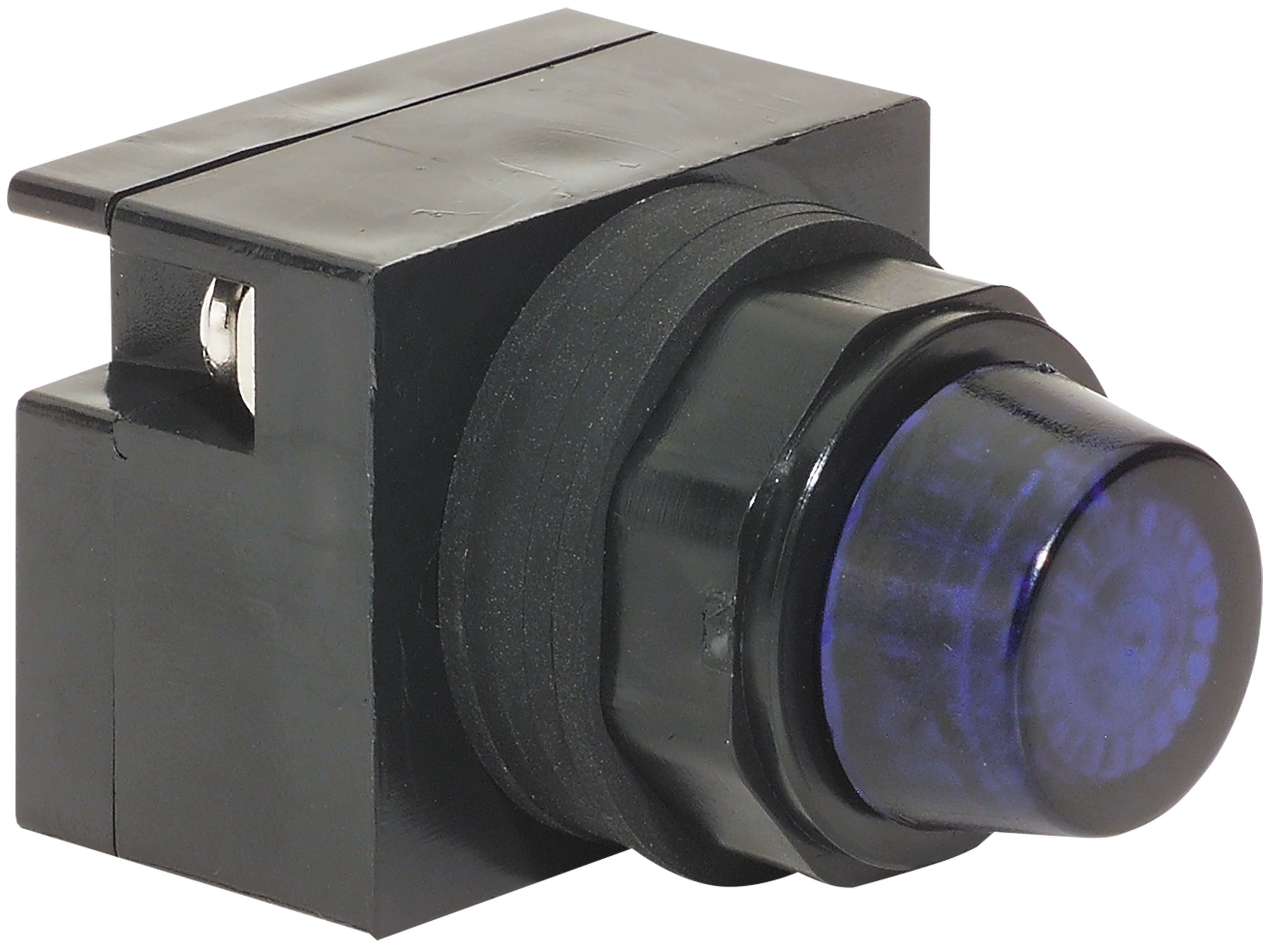 C3Controls 22mm NEMA Pilot Light, Full Voltage, 12V AC/DC, LED White, Polyester Clamp Ring, Amber Lens - 22FVL12LW-XPLAR