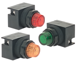 C3Controls 22mm NEMA Pilot Light, Full Voltage, 24V AC/DC, Polyester Clamp Ring, Green Lens - 22FVL24NL-XPLGN