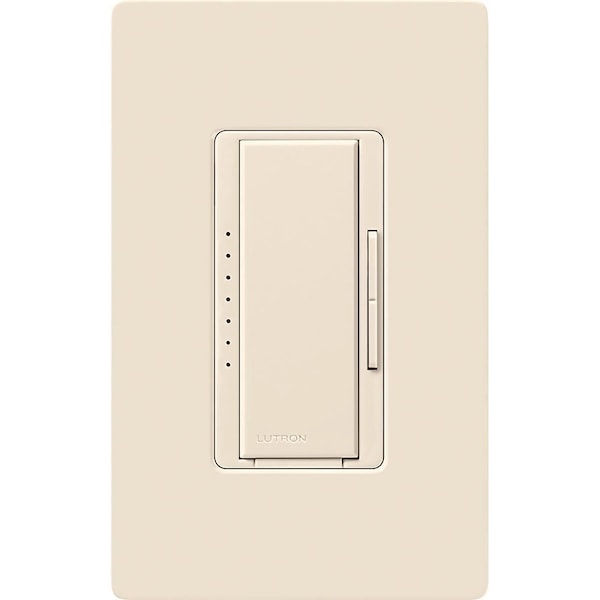 Lutron Dimmer, Maestro, CFL/LED, Light Almond - MACL-153M-LA