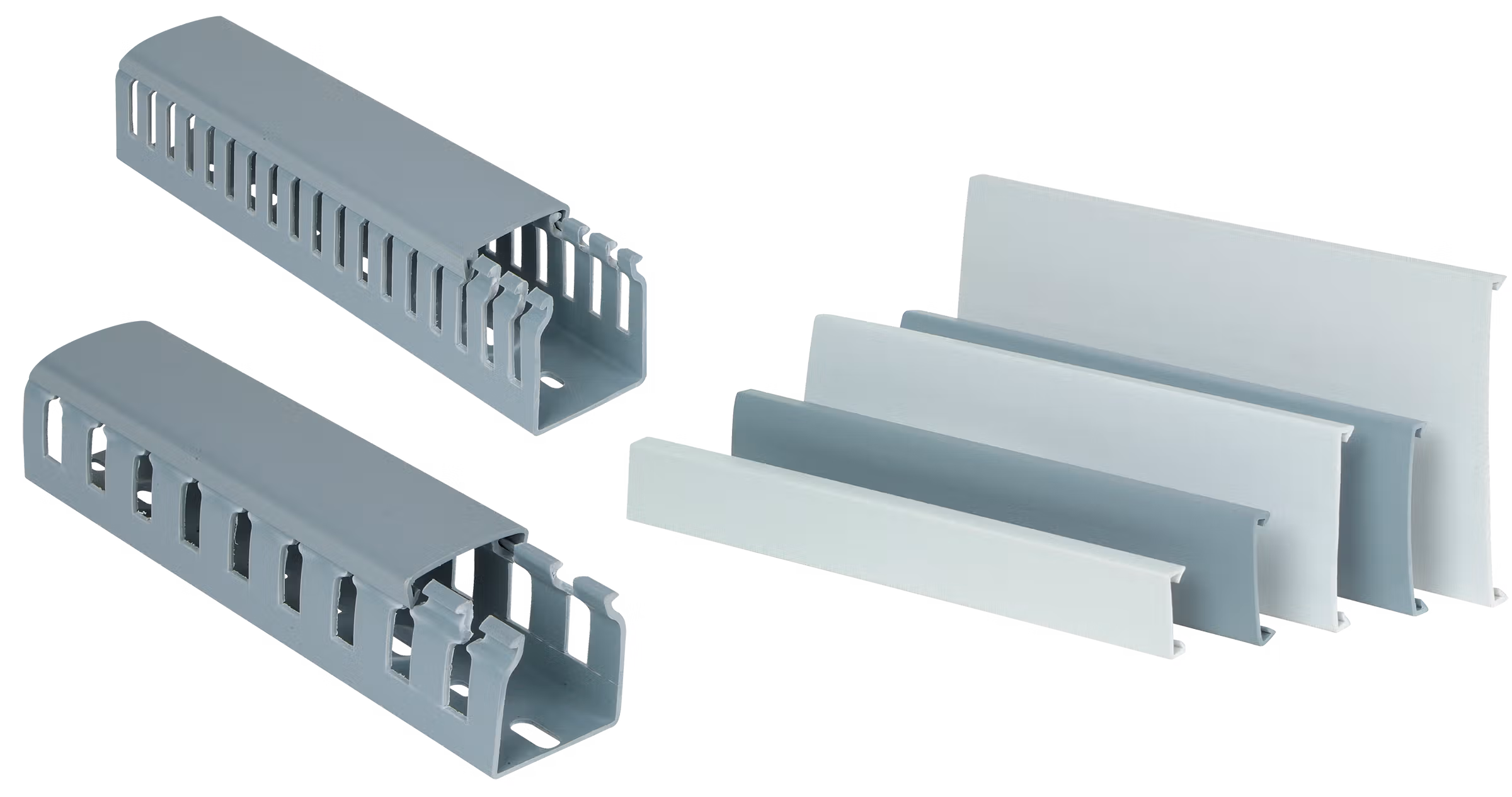 C3Controls Wire Duct, 60 x 60mm, Narrow, Grey, w/Adhesive Back - WD-B60X60N-A