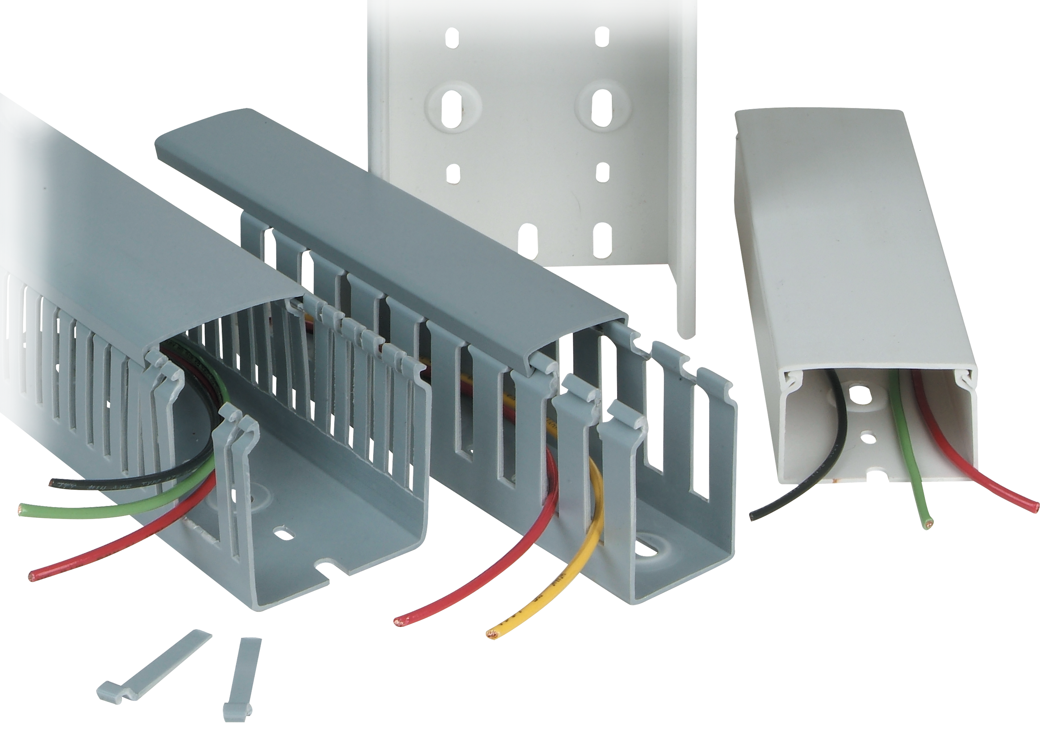C3Controls Wire Duct, 60 x 80mm, Narrow, Grey, No Adhesive Back - WD-B60X80N