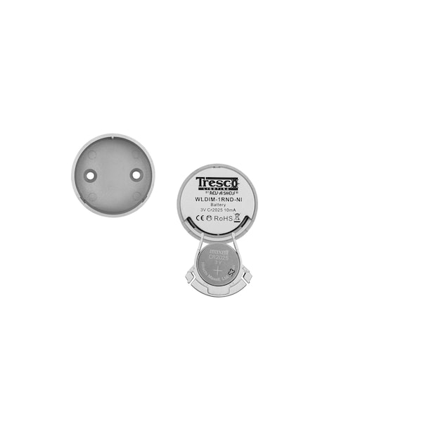 Tresco Lighting Tresco FREEDiM Series Micro Dimmer, Nickel - L-WLD-1RND-NI-1