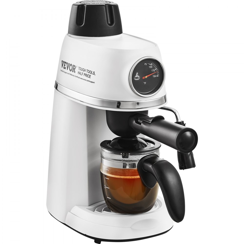 VEVOR Espresso Machine, 3.5 Bar Espresso Maker with Milk Frother Steam Wand, 4-Cup Professional Coffee/Espresso Machine with Temp Gauge & Removable Water Tank for Latte Cappuccino, NTC Control System - BZDYSKFJJCKXYESKCV1