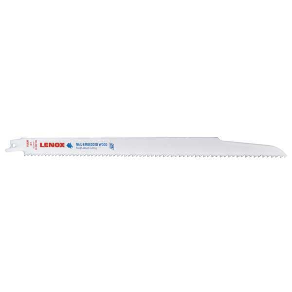 Lenox 12" L x Nail Embedded Wood Cutting Reciprocating Saw Blade - 20585156R