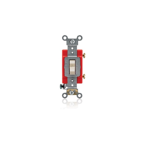 Leviton Wall Swtch, 3-Way, 120/277V, 20A, Ivry, Toggl - A1223-2I