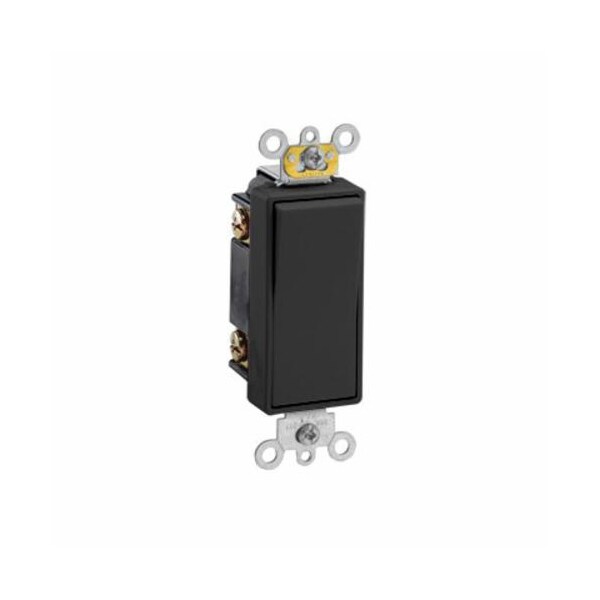 Leviton Rocker Switch 20A 120 277 Dec 3Way Sw Black - 5623-2E