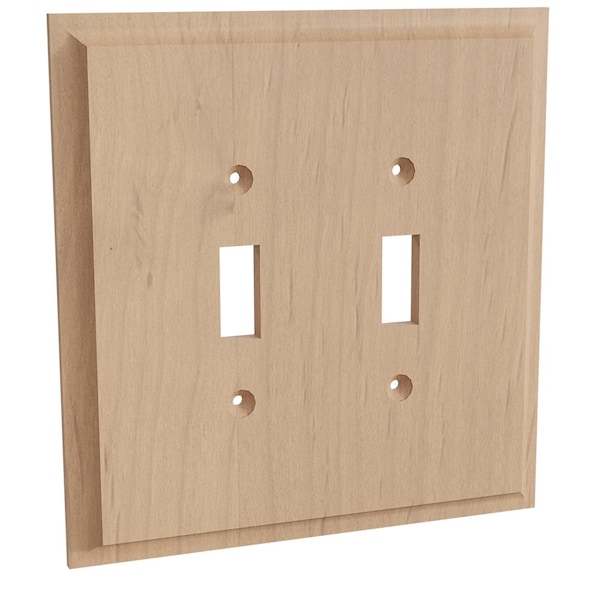 Designs Of Distinction Double Light Switch Plate - Alder - 01451001AL1