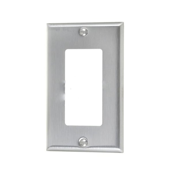 American Imaginations Rectangle Stainless Steel Electrical Switch Plate Stainless Steel - AI-37055