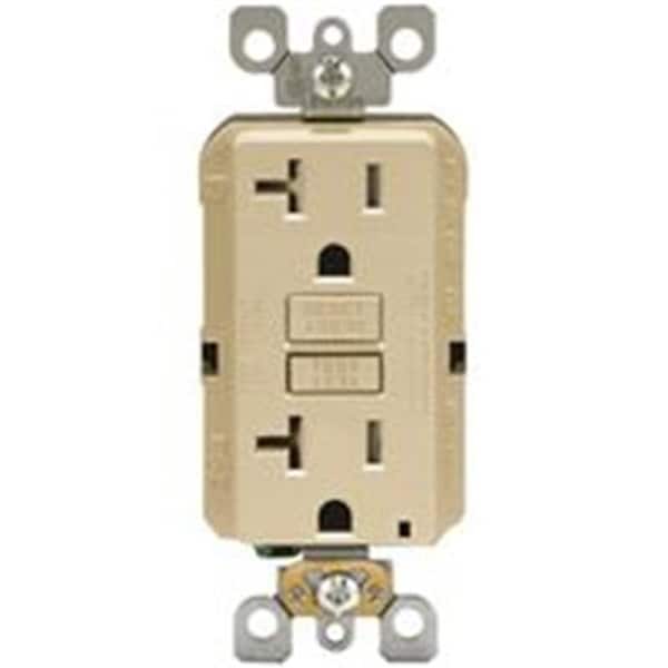 Leviton Leviton Mfg R01-GFTR2-0KI 20A Self-Test Tamper Resistant GFCI Outlet; Ivory - 4811493