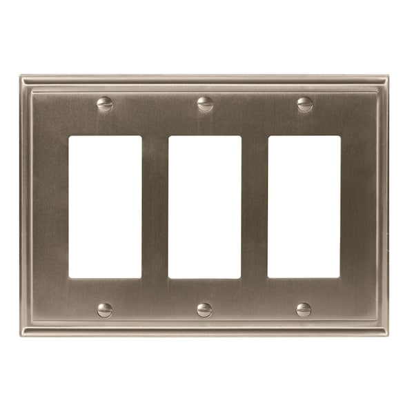 Amerock Mulholland 3 Rocker Satin Nickel Wall Plate - 1906964