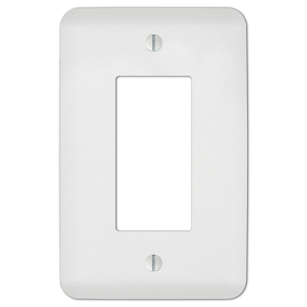 Livewire Perry Textured 1 Gang Stamped Steel Rocker Wall Plate, White - LI2740987