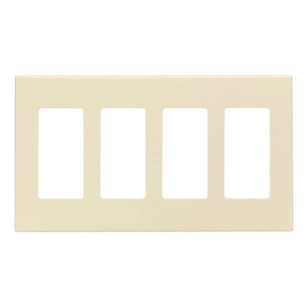 Ezgeneration Almond 4 Gang Polycarbonate Screwless Wall Plate Rocker - EZ2737896