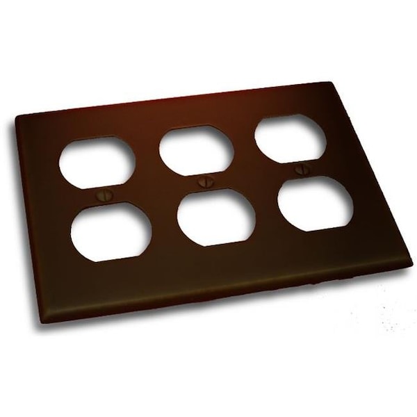 Residential Essentials Residential Essentials 10833VB Triple Receptacle Switch Plate; Venetian Bronze - 10833VB