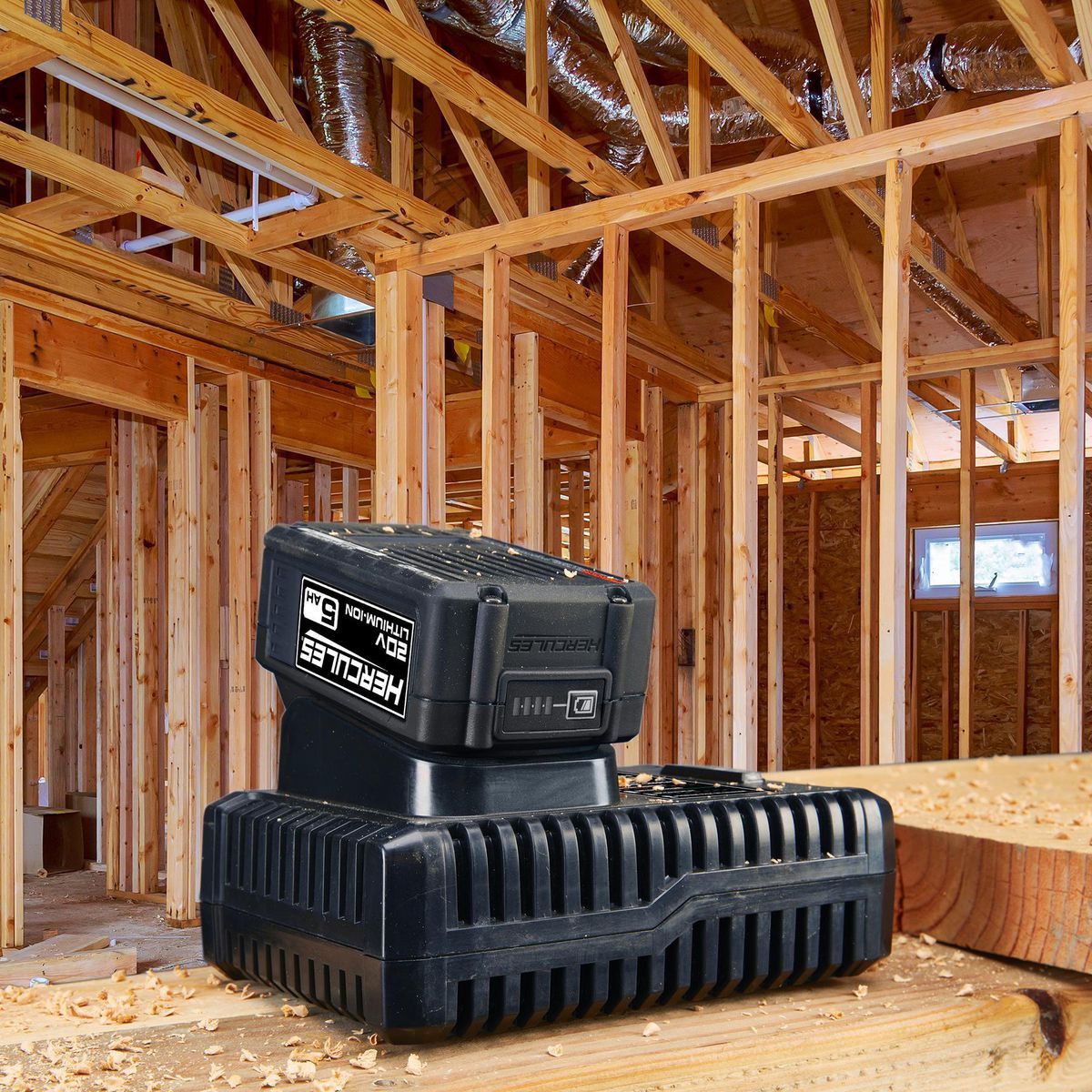 Cargador de batería de iones de litio enfriado por ventilador de voltaje dual Hercules 20V/12V - 58922