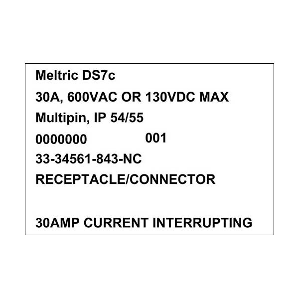 Meltric 33-34561-843-NC RECEPTACLE PADLOCK PAWL NORMALLY CLOSED LID - 33-34561-843-NC