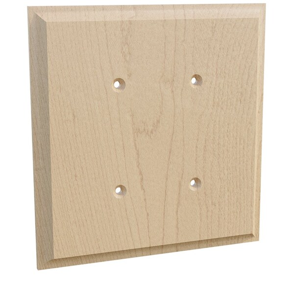 Designs Of Distinction Double Blank Switch Plate Cover - Hard Maple - 01452002HM1