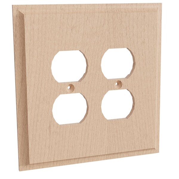 Designs Of Distinction Double Receptacle - Hard Maple - 01451002HM1