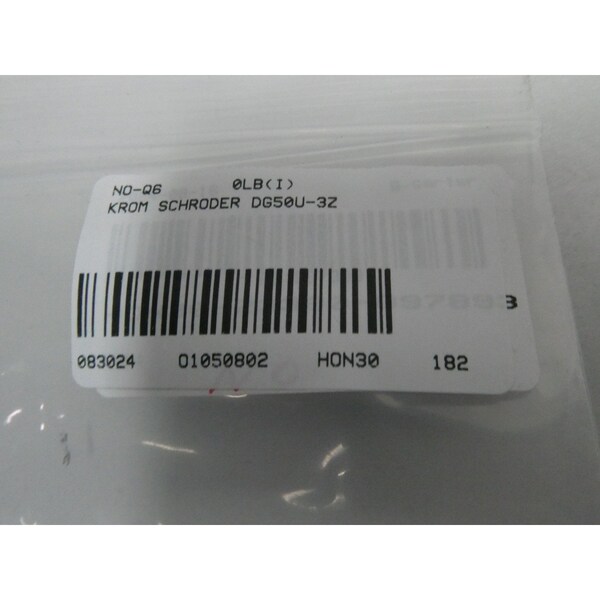 Interruptor de presión de gas Krom Schroder GAS 0.6BAR 250V-AC - DG50U-3Z
