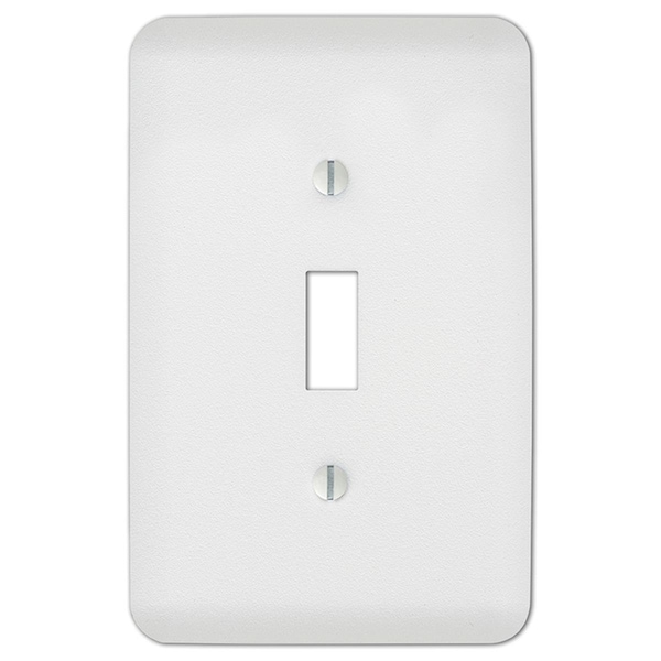 Livewire Perry Textured 1 Gang Stamped Steel Toggle Wall Plate, White - LI2739036