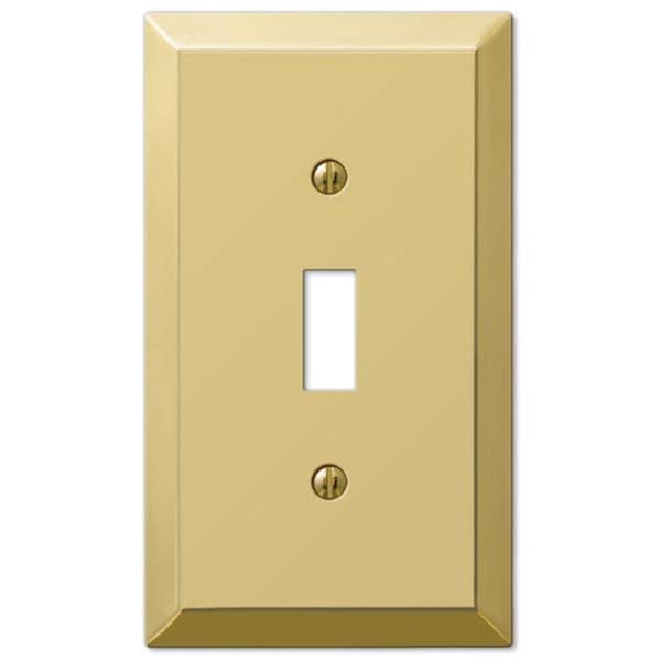 Abacus Century Polished Brass Steel - 1 Toggle Wallplate - AB3536895
