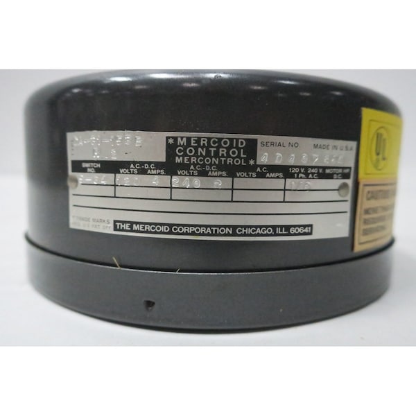 Interruptor de presión Mercoid 1/4 pulgadas 0-75PSI 120/240V-AC 120/240V-DC - DA-31-153B