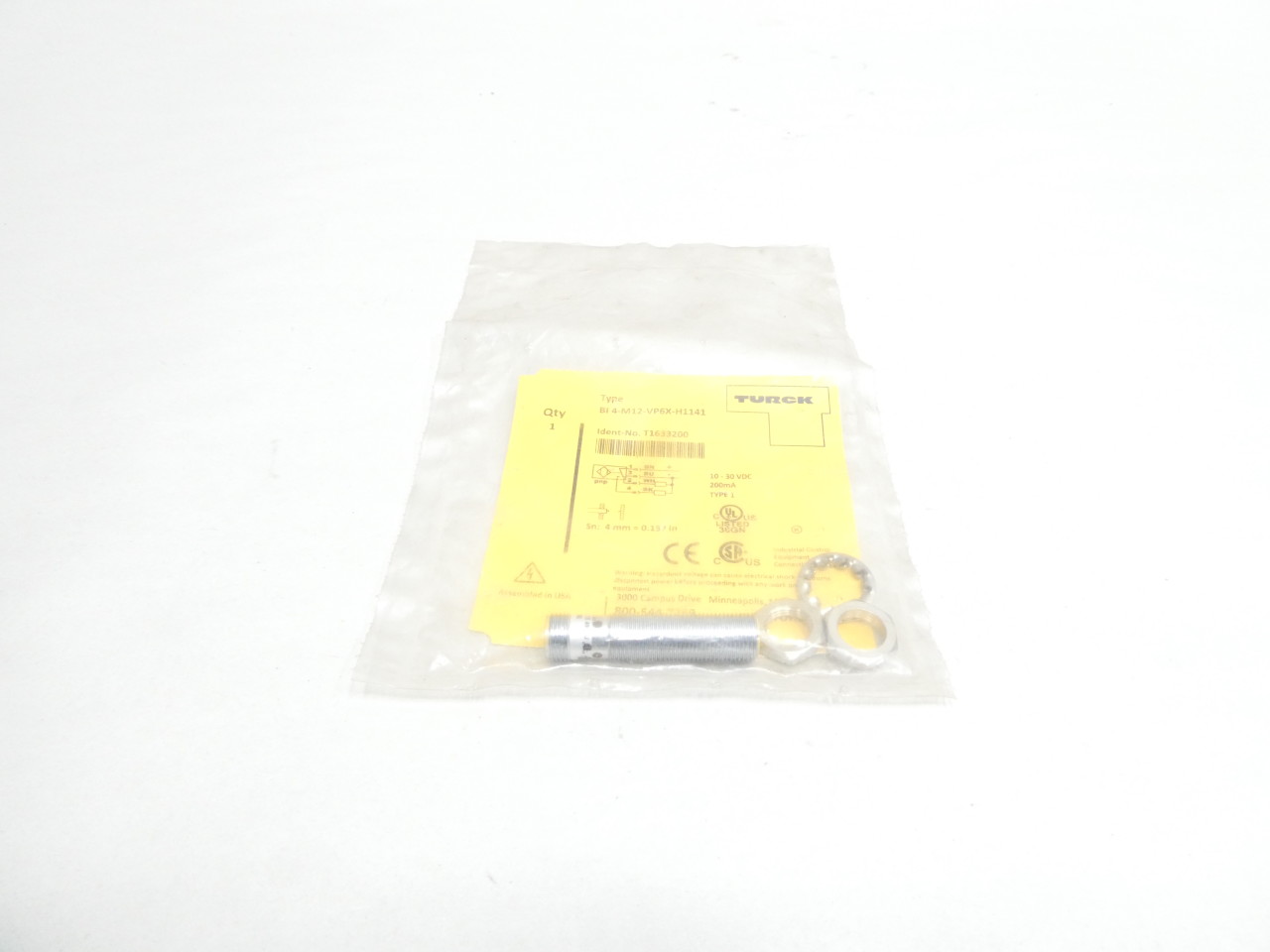 TURCK BI4-M12-VP6X-H1141 INDUCTIVE PROXIMITY SENSOR 10/30V-DC OTHER ...