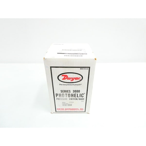 Dwyer PHOTOHELIC 0-25IN-H2O 120V-AC INTERRUPTOR DE PRESIÓN - A3025
