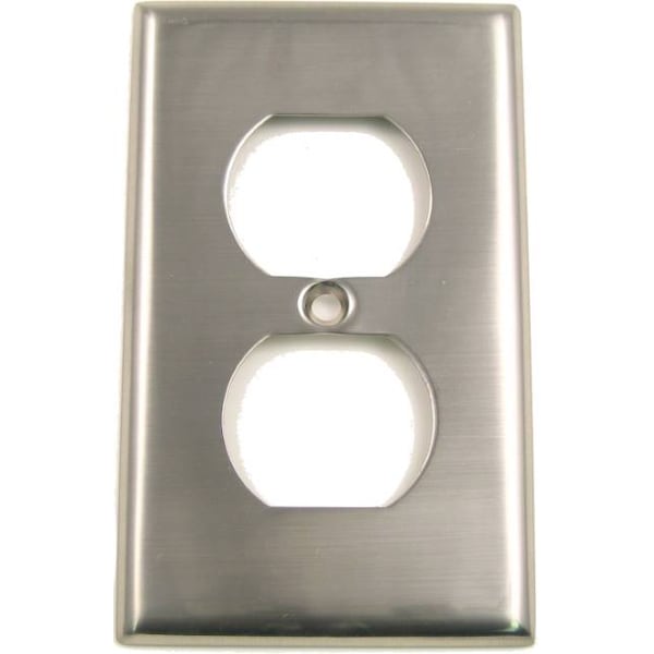 Rusticware Single Receptacle Switch Plate, Number of Gangs: 1 Satin Nickel Finish - 783SN
