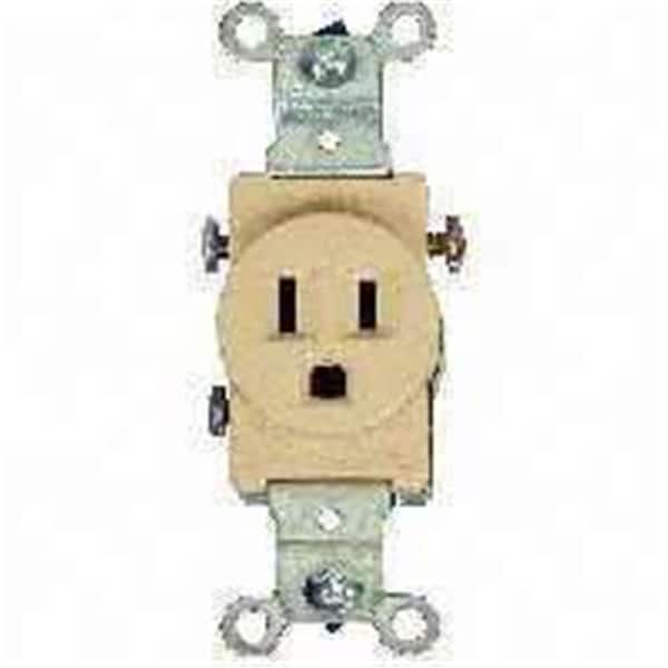 Serverusa 817V-BOX 15 Amp 125 Volt 3 Wire Ivory Single Receptacle - SE440402